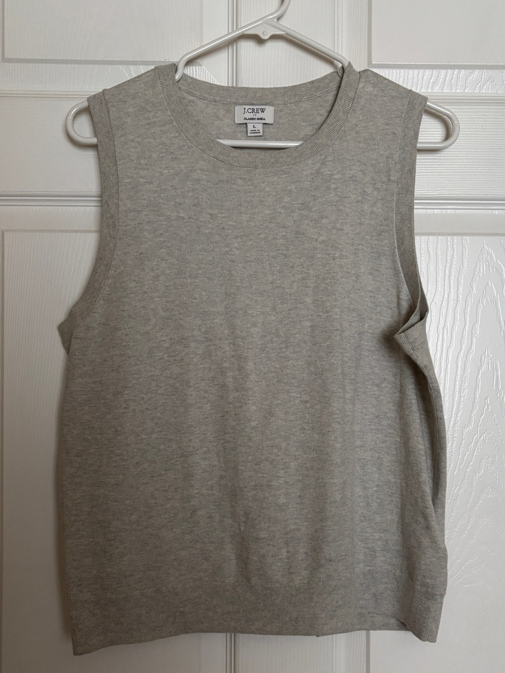 J. Crew Light Heather Gray Sleeveless Knit Tank